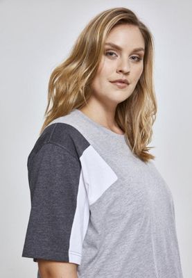 Ladies 3-Tone Short Oversize Tee