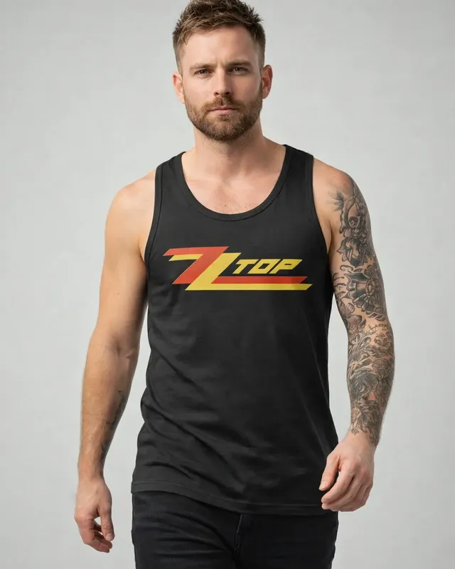 ZZ Top Misprint Logotype Linne i svart