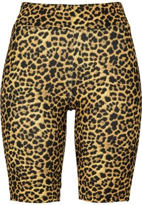 Leopard patterned cycling pants lady