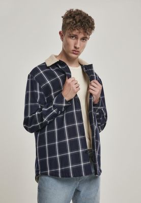 Checkered shirtjacket lined