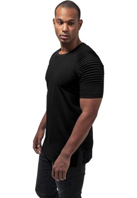 T-shirt with ribbed sleeves