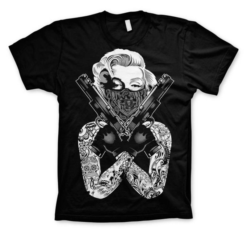 Marilyn Monroe Gangsta Pose t-shirt