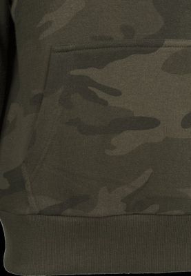 Camo-hættetrøje med høj hals
