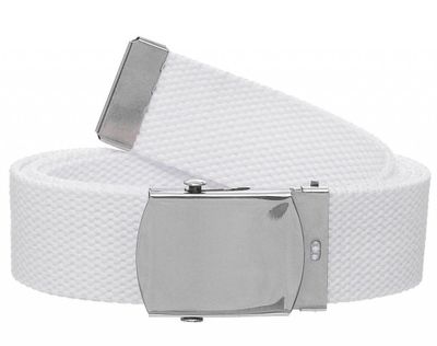 White fabric belt