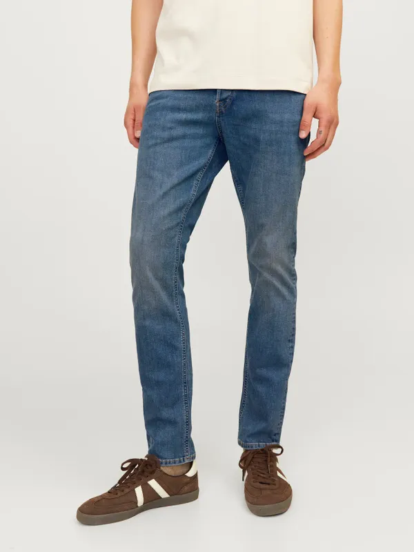 Klassiskt blå slim fit jeans herr - GLENN