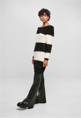 Ladies Off Shoulder Feather Dress