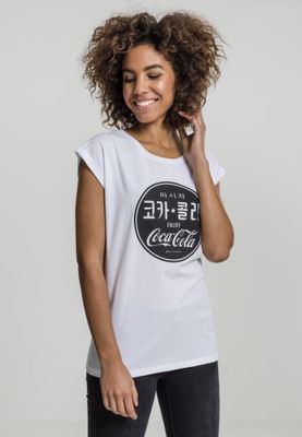 Ladies top with Coca Cola print