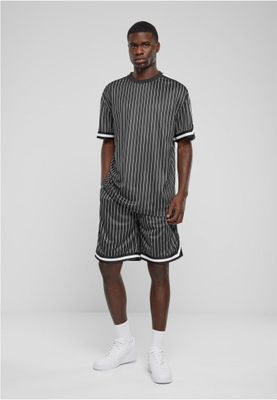 Striped baseball shorts for men