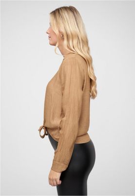 Viscose structure Blouse with tie detail