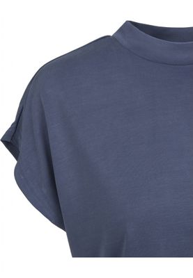 Short t-shirt with high neck ladies
