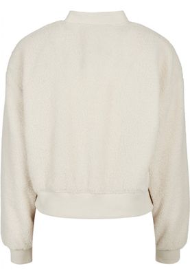 Ladies Oversized Sherpa Bomber Jacket