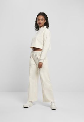 Short sweater with long arms and high neck lady