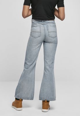 Jeans med bredde forneden og med høj talje