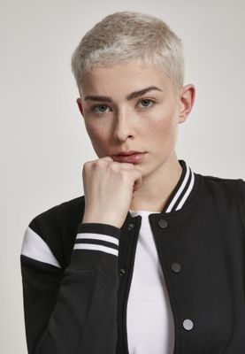 Black and white college jacket ladies