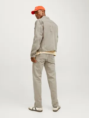 Gråbeiga loose fit jeans herr - EDDIE