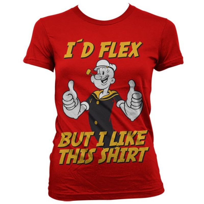 Popeye - I'd Flex But I Like This Shirt girl t-shirt