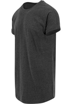 Long Shaped Turnup Tee Charcoal
