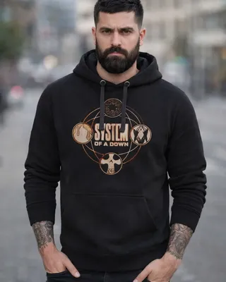 System of a Down Tech Circles Epic Huvtröja i svart