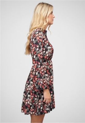 Chiffon dress with buttons