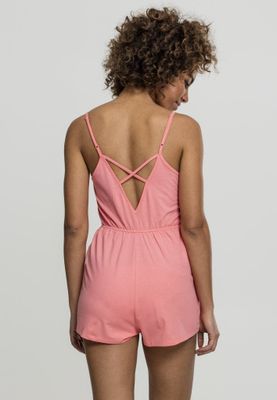 Jumpsuit with narrow shoulder straps