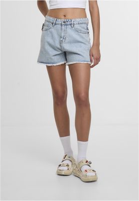 Jeansshorts i lightblue acid wash denim – Just Rhyse