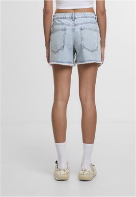 Jeansshorts i lightblue acid wash denim – Just Rhyse