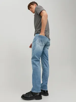 Ljusblå skinny fit jeans herr - MIKE