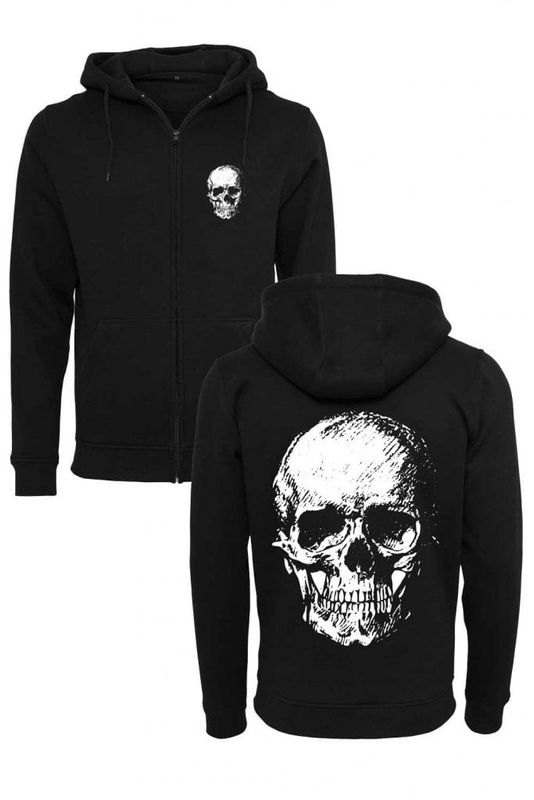 Full skull zipped hoodie