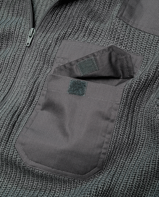 Fickor på bröst och axlar BW Cardigan Zip-Hoodie för herr – anthracite