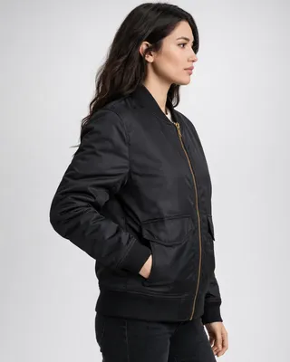 Brandit MA1 Sherpa bomberjacka dam – svart