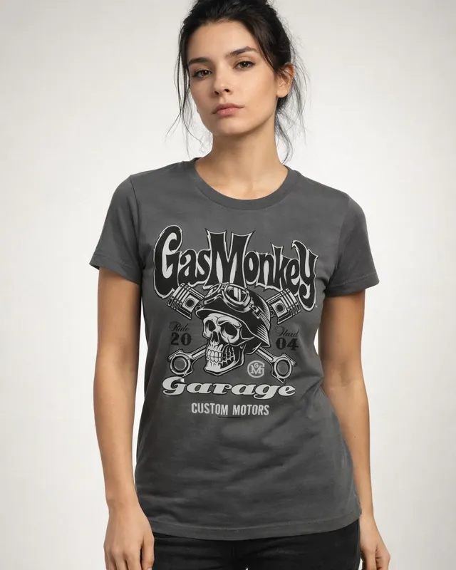 GMG - Custom Motors Skull Girly Tee
