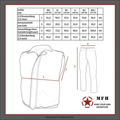 Military vest and pants child