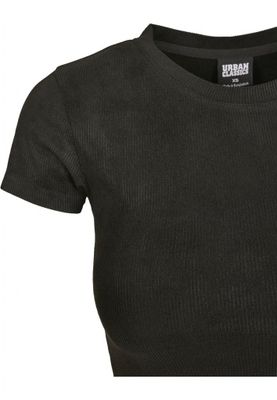 Ribbed short t-shirt ladies