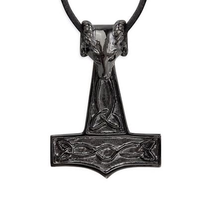 Svart torshammare halsband