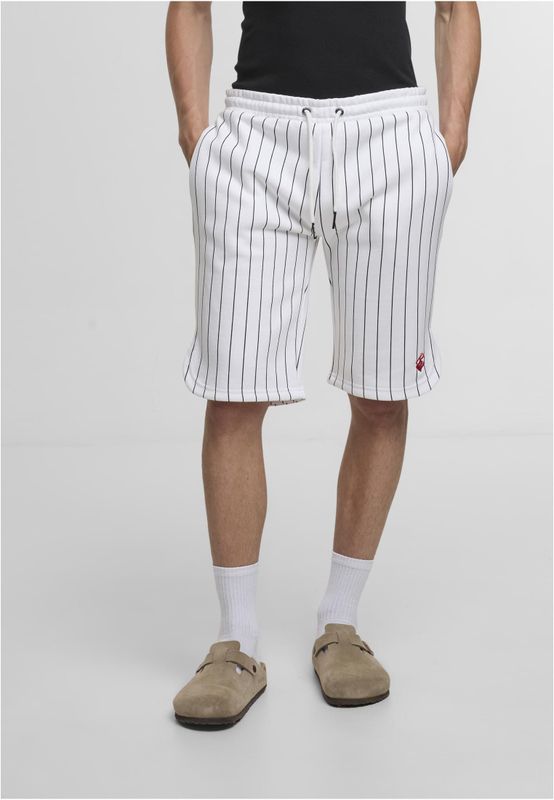 Svarta ränder, liten logotyp på vänster ben Rocawear Shorts med svarta ränder – vit