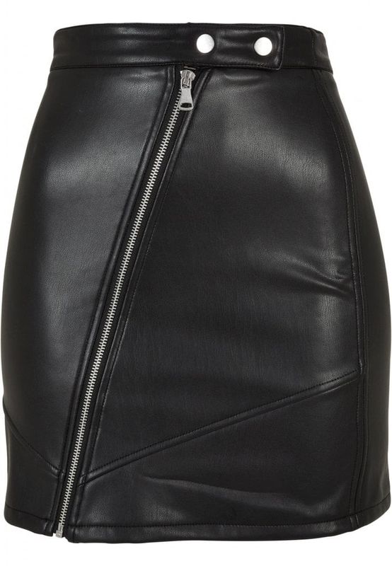 Black leather skirt