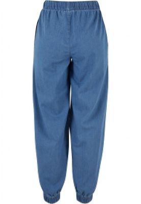 Light denim sweatpants with drawstring
