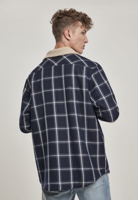 Checkered shirtjacket lined