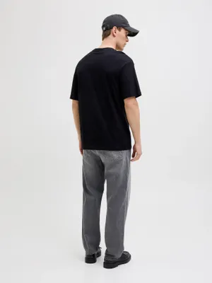 Baggy fit jeans i svart denim - ALEX