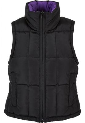 Ladies' reversible short puffer vest