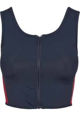 Sport top with zipper ladies