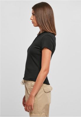 Ladies Rib Polo Tee