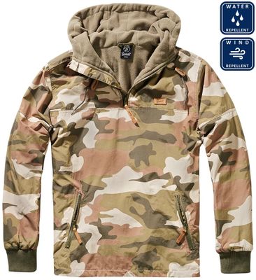 Warm lined windbreaker camouflage