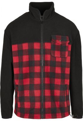 Checkered fleece jacket for men