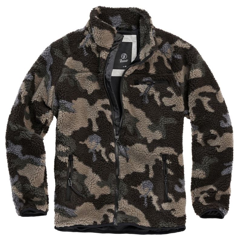 Fleece jacket teddy camouflage