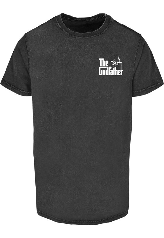 Logotyp bröst, porträtt baksida Godfather Vito Tee T-shirt herr – svart