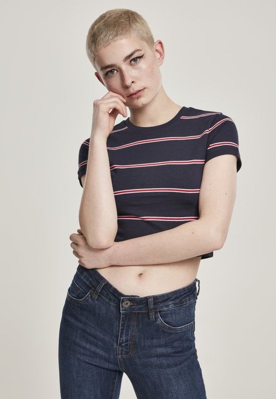 Striped sweatshirt lady