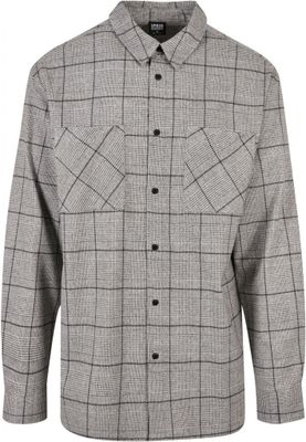 Long Oversized Checked Greyish Shirt