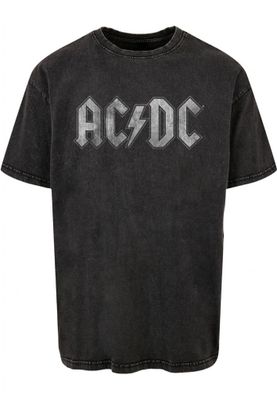 ACDC - Logo Acid Washed Oversize Tee
