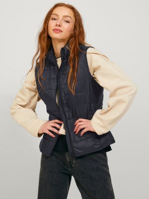 Women's slim black waistcoat